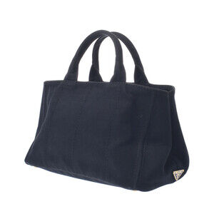 Prada Tote Canvas Canapa Bag Black